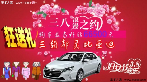 <em>三八妇女节</em> 三维购车最高<em>补贴</em>66500元_车商活